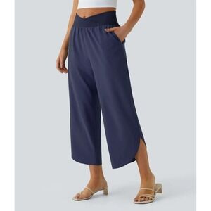Halara Breezeful High Waisted Crossover Side Pocket Split Quick Dry Resort Pants